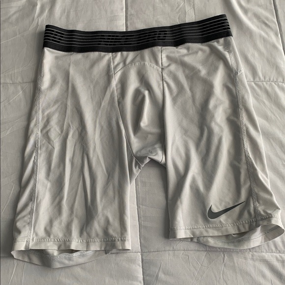 Nike Pro Dri Fit Men's Training Shorts White Mens XL Sliding Workout - Picture 1 of 5